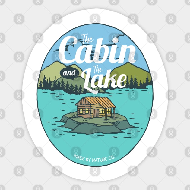 Cabin and the Lake | Outdoors Camping Lifestyle Sticker by MrWatanabe